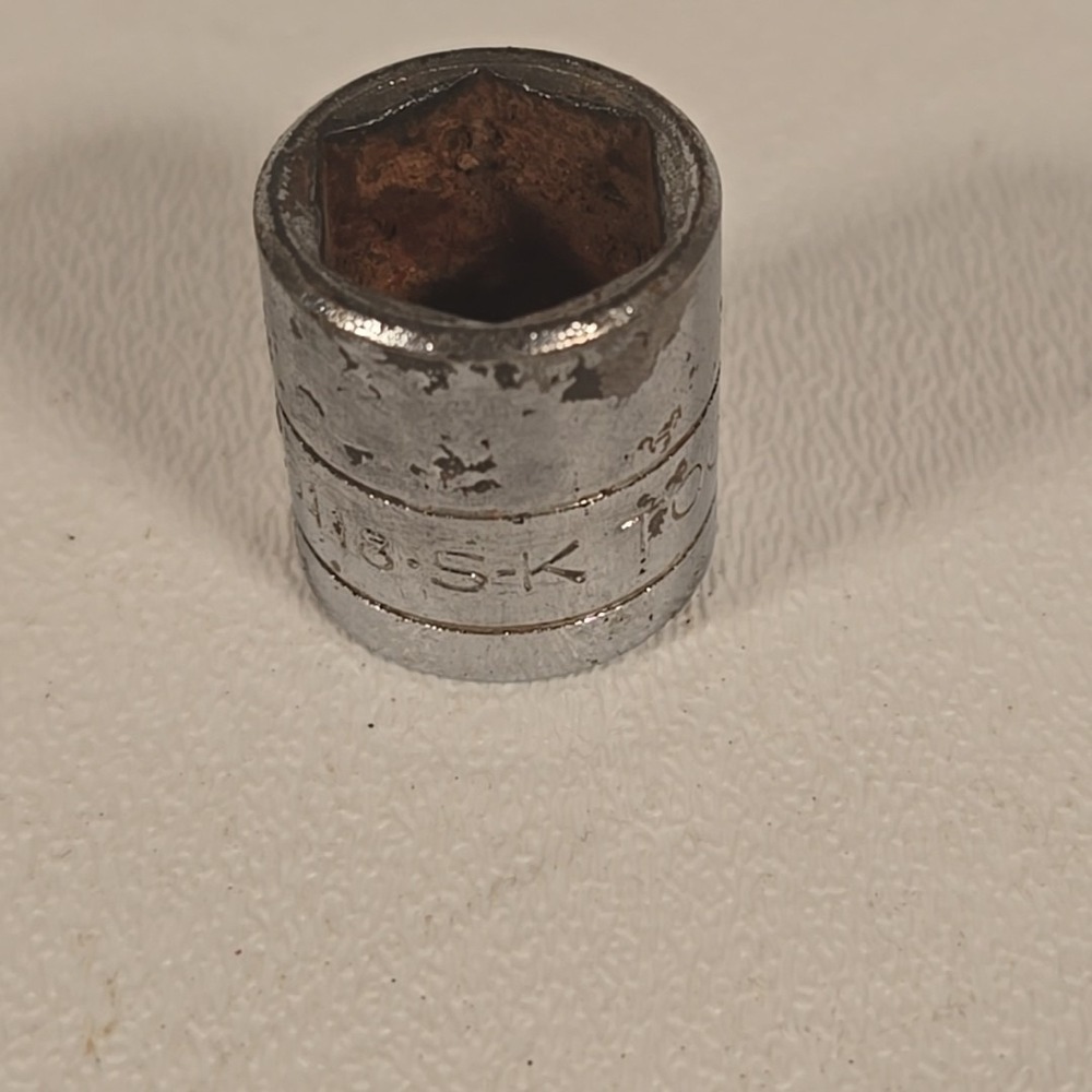 SK 3/8" Drive 6 Point 9/16 In. Shallow SAE Socket 45118 Made in‎ USA